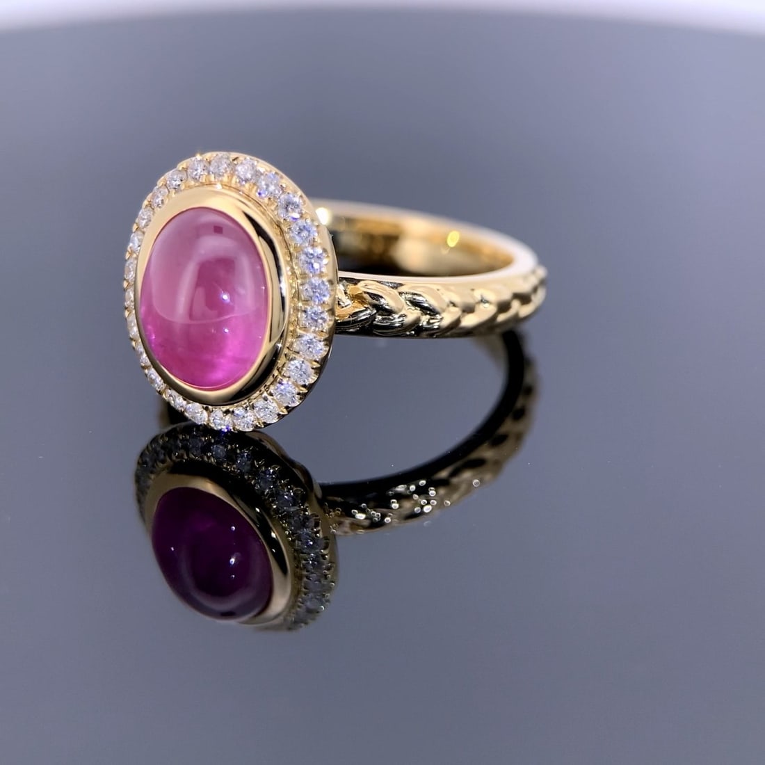 14k Gold 2.45 Ctw Natural Ruby & Diamond Ring - 7