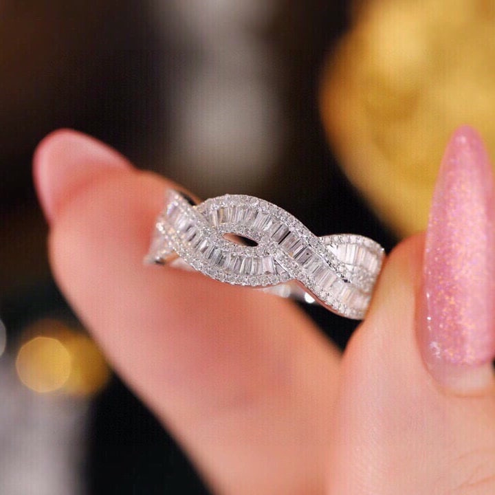 14k Gold 0.60 Ct Natural H Diamond Ring - 3