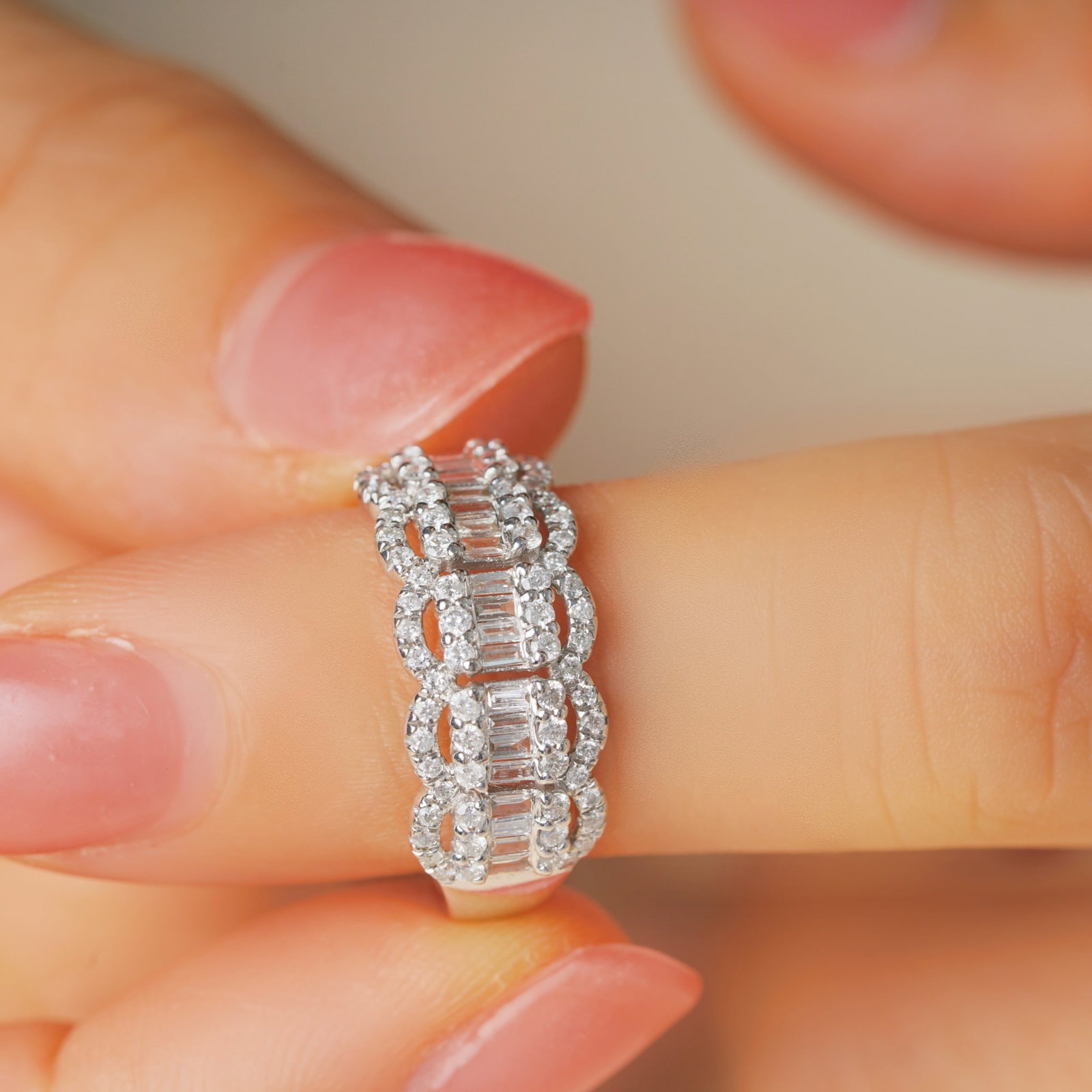 14k Gold 0.75 Ct Natural H Diamond Ring - 6