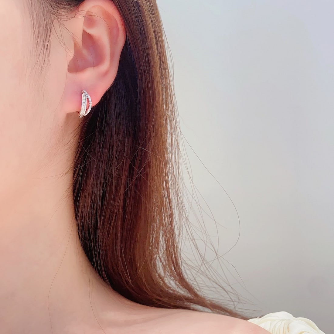 14k Gold 0.36 Ctw Natural H Diamond Earrings - 4