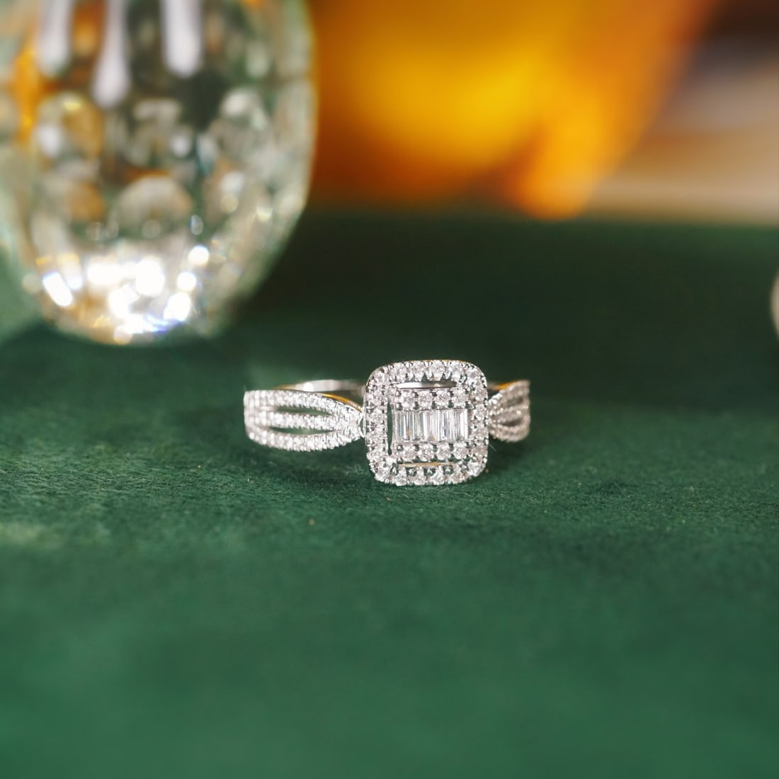 14k Gold 0.40 Ct Natural H Diamond Ring: Ref:231108351 // gold content:14k gold // ring size:7. 25us // // main gemstone:diamond // shape:multiple // carat weight:0. 40ct // clarity grade:vs-si // color:h // treatment:natural // High