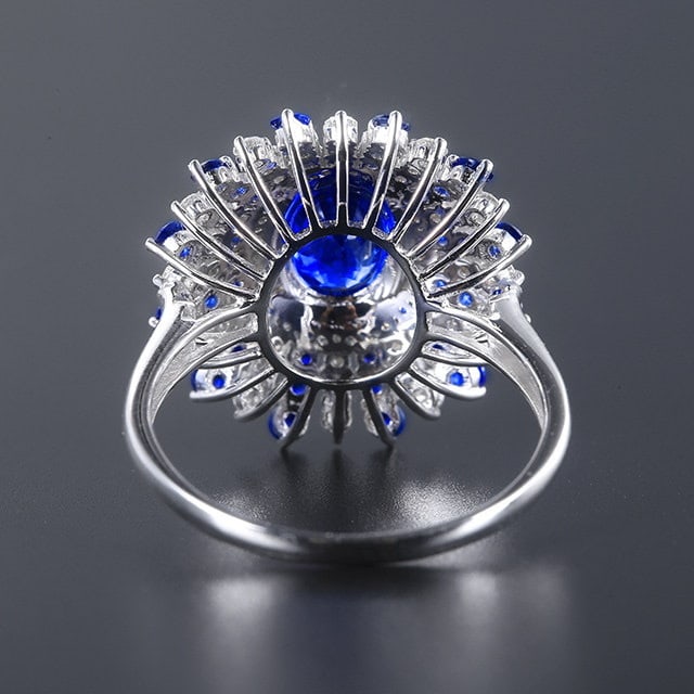 14k Gold 1.74 Ctw Natural Sapphire & Sapphire Ring - 4