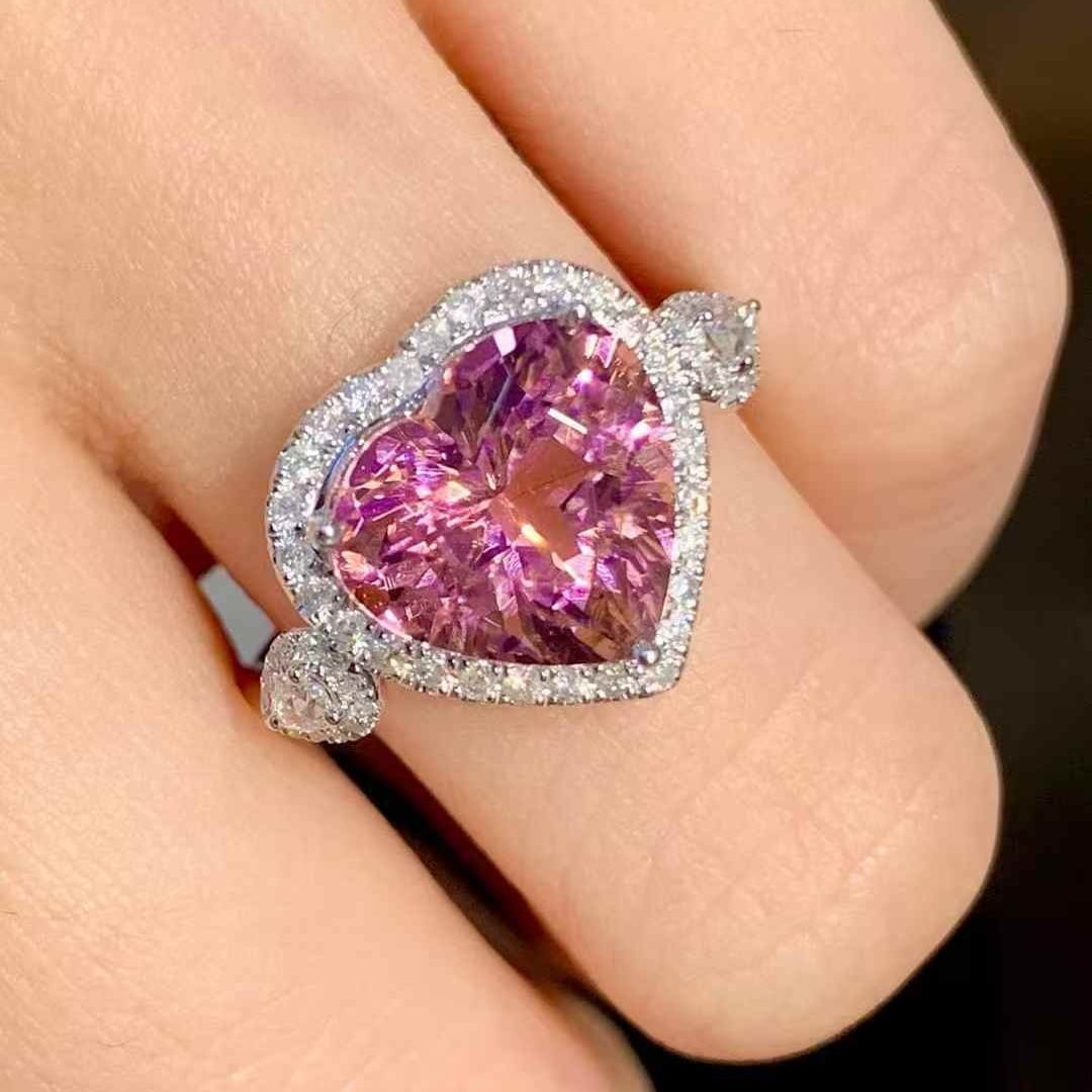 14k Gold 3.55 Ct Natural Tourmaline & Diamond Ring - 5
