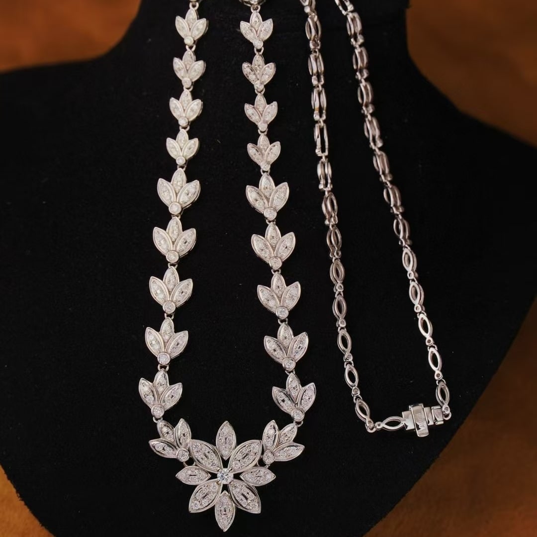 14k Gold 2.1 Ct Natural H Diamond Necklace - 2