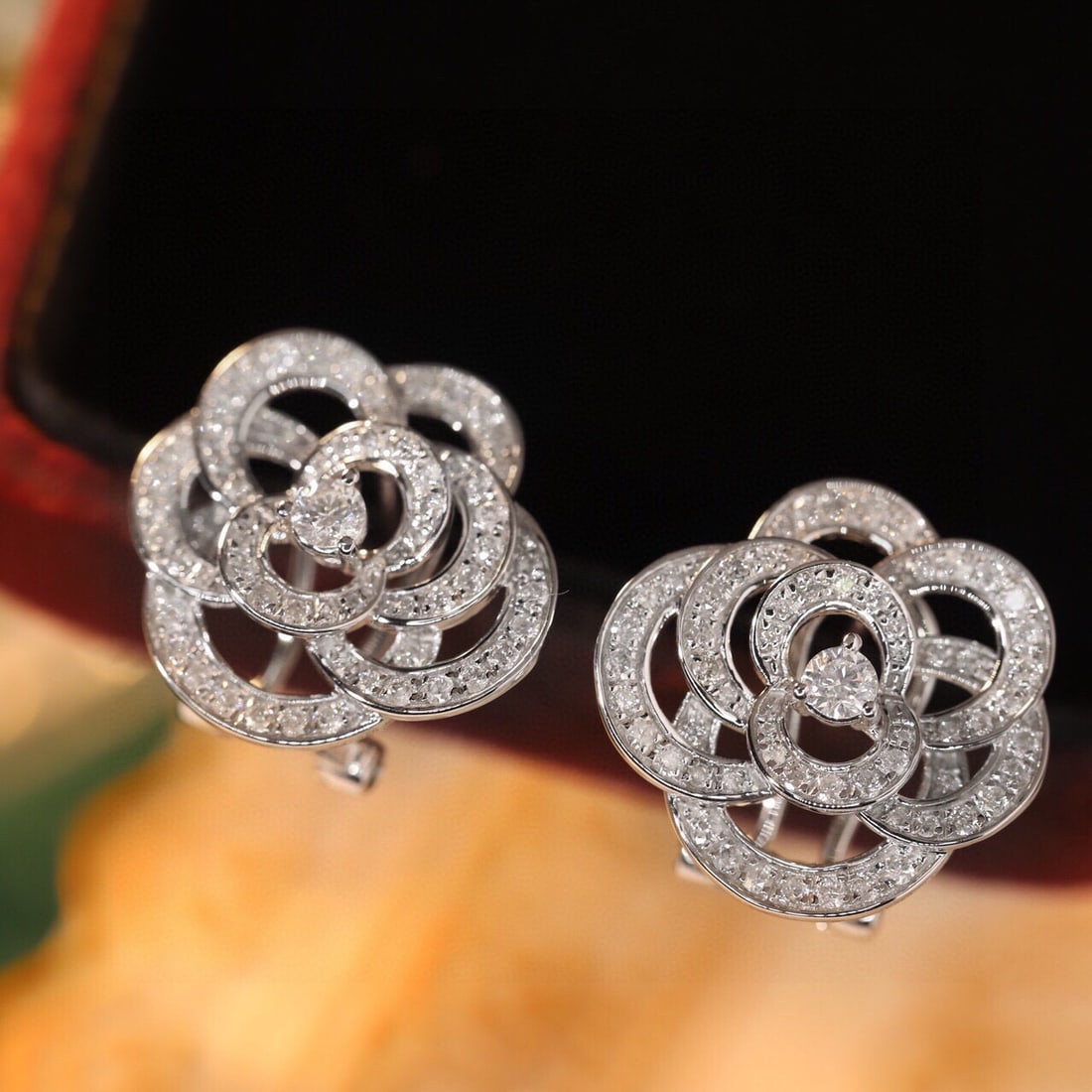 14k Gold 0.9 Ct Natural H Diamond Earrings - 5