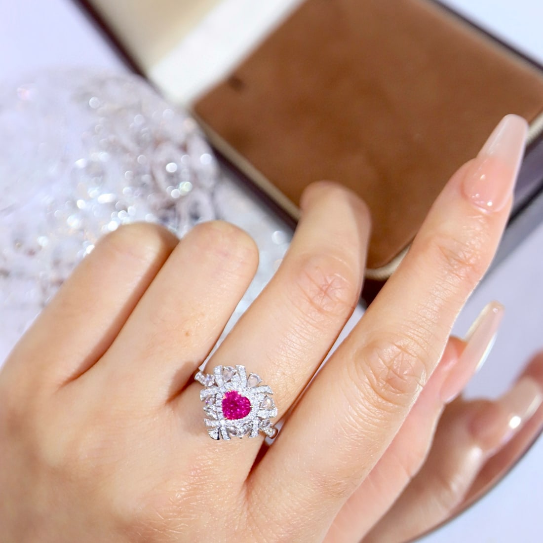 14k Gold 1.26 Ctw Natural Ruby & Diamond Ring - 8