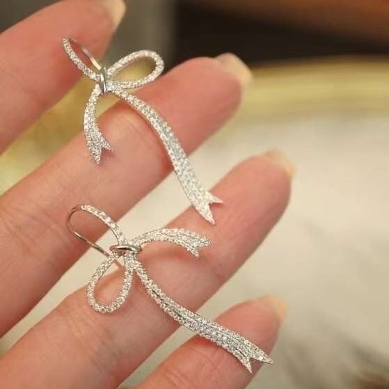 14k Gold 0.88 Ct Natural H Diamond Earrings - 6