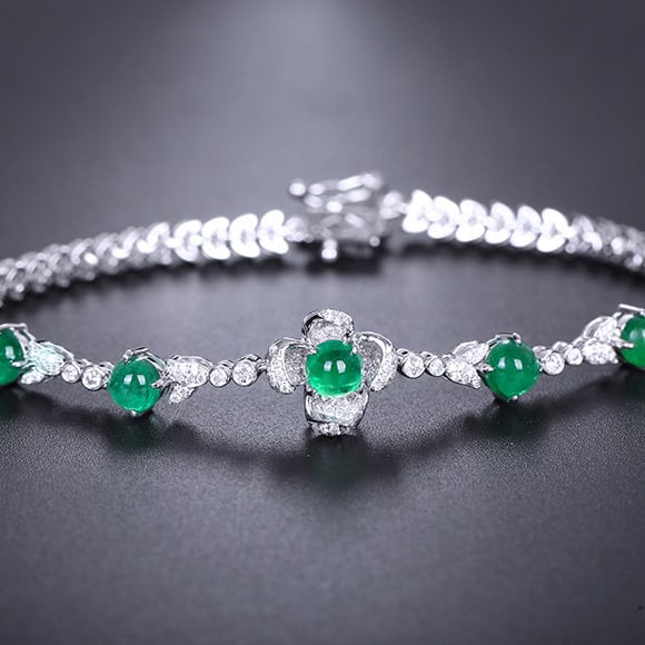14k Gold 3.47 Ctw Natural Sapphire & Diamond Bracelet: Ref:231112003 // gold content:14k gold // main gemstone:sapphire // shape:round // carat weight:2. 7ct // color:green // treatment:natural // cut grade:g // // adjacent gemstone 2 : diamond //