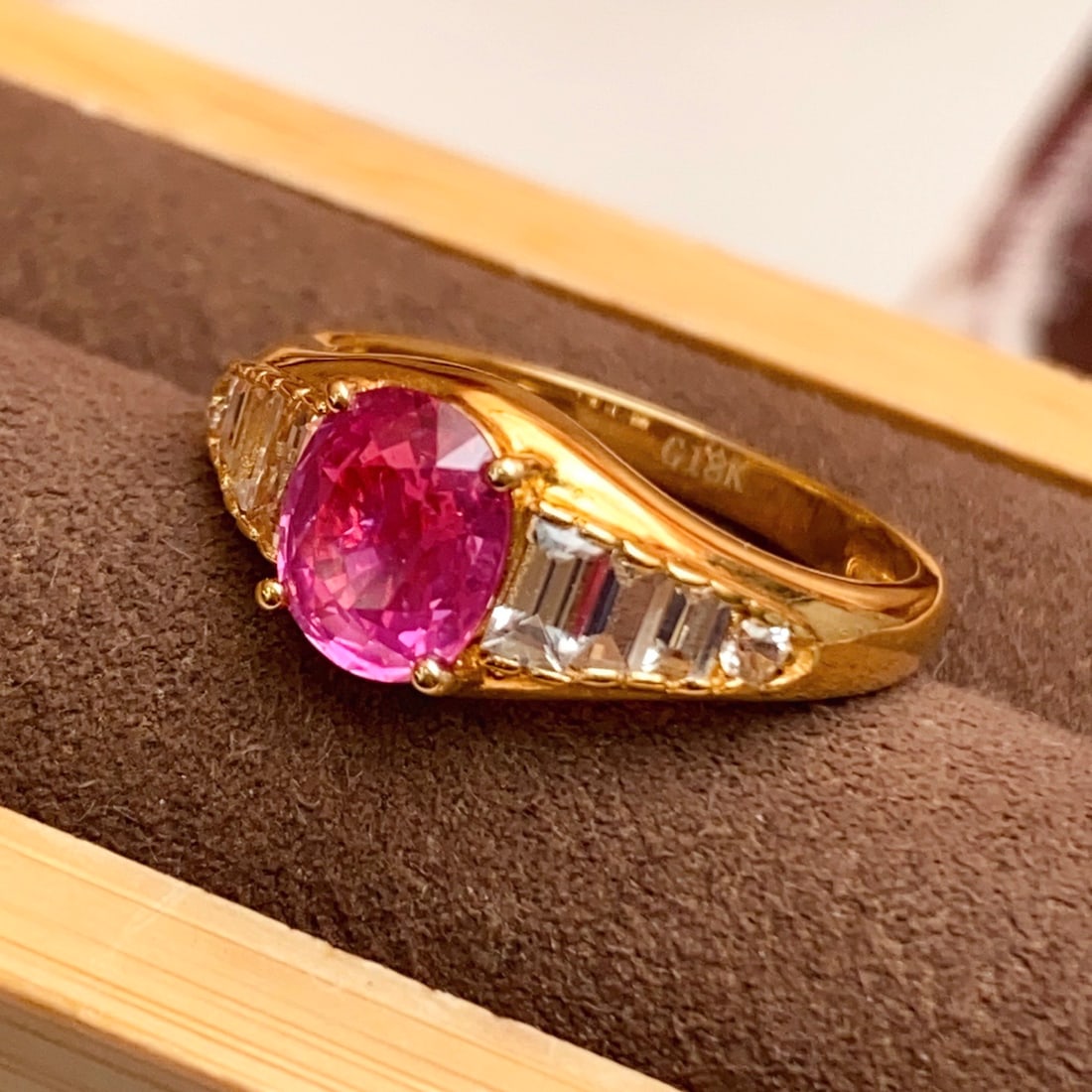 14k Gold 1.25 Ct Natural Ruby & Sapphire Ring - 3