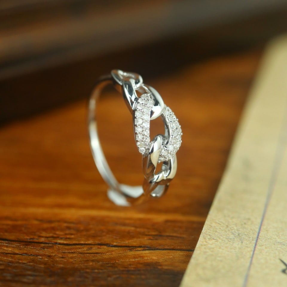 14k Gold 0.20 Ct Natural H Diamond Ring - 3