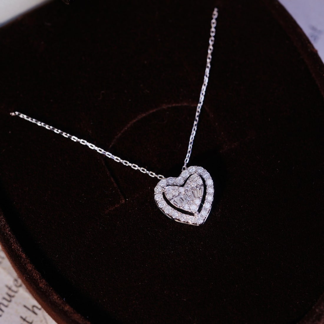 14k Gold 0.35 Ct Natural H Diamond Necklace - 6