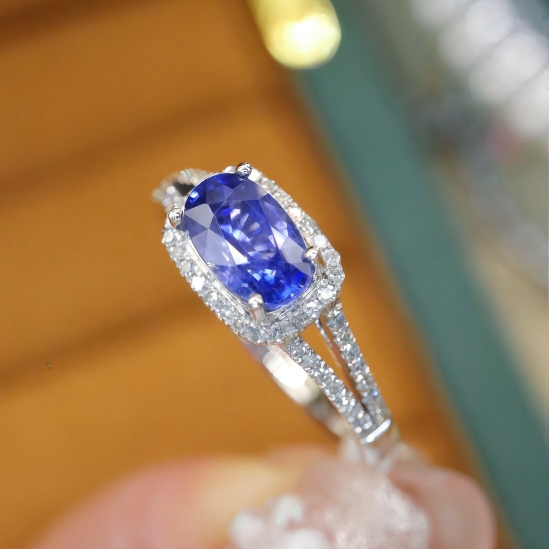 14k Gold 1.27 Ctw Natural Sapphire & Diamond Ring - 2