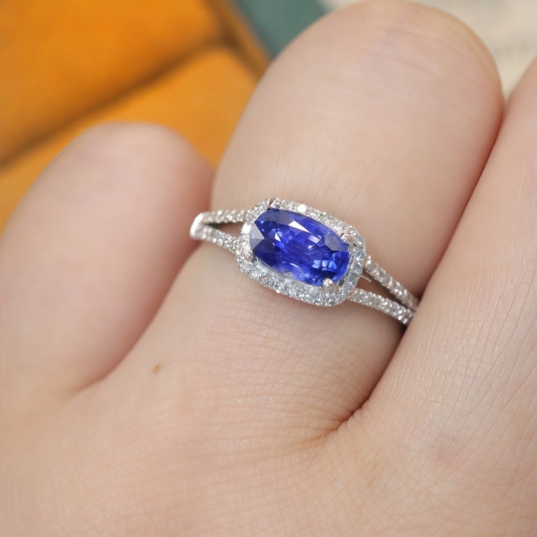 14k Gold 1.27 Ctw Natural Sapphire & Diamond Ring - 5