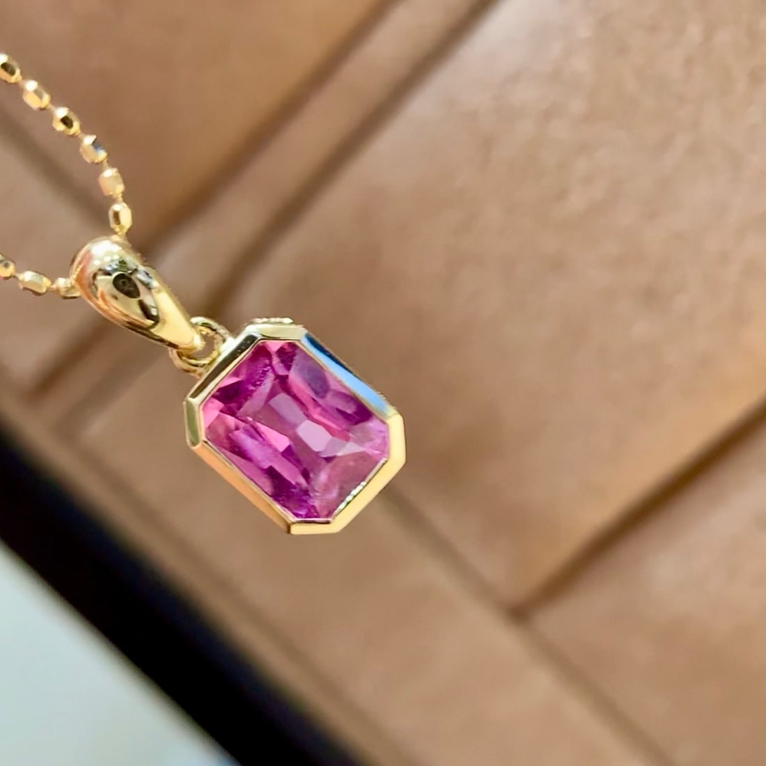 14k Gold 0.70 Ct Natural Sapphire Pendant( Without Chain ) - 5