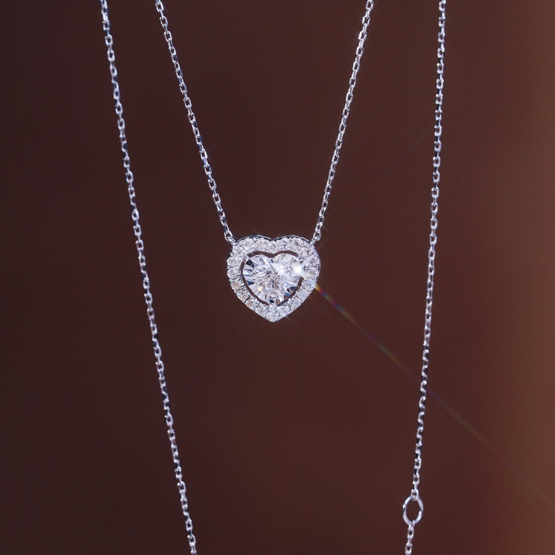 14k Gold 0.35 Ct Natural H Diamond Necklace - 8