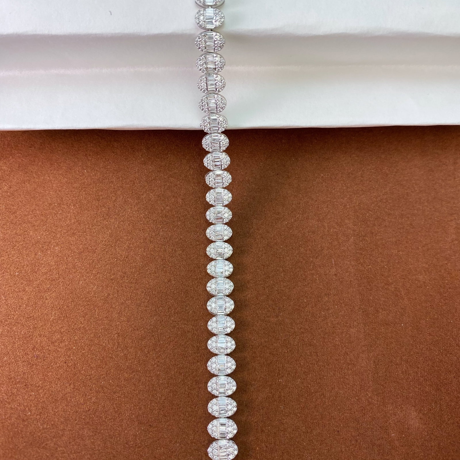 14k Gold 3.00 Ct Natural H Diamond Bracelet - 4