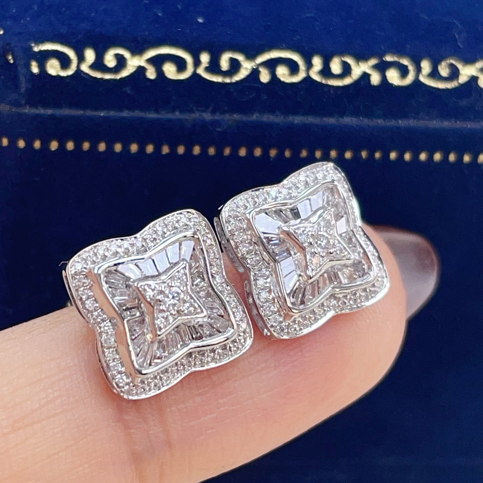 14k Gold 0.34 Ct Natural H Diamond Earrings - 3