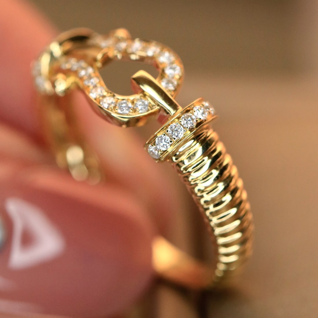 14k Gold 0.18 Ct Natural H Diamond Ring - 3