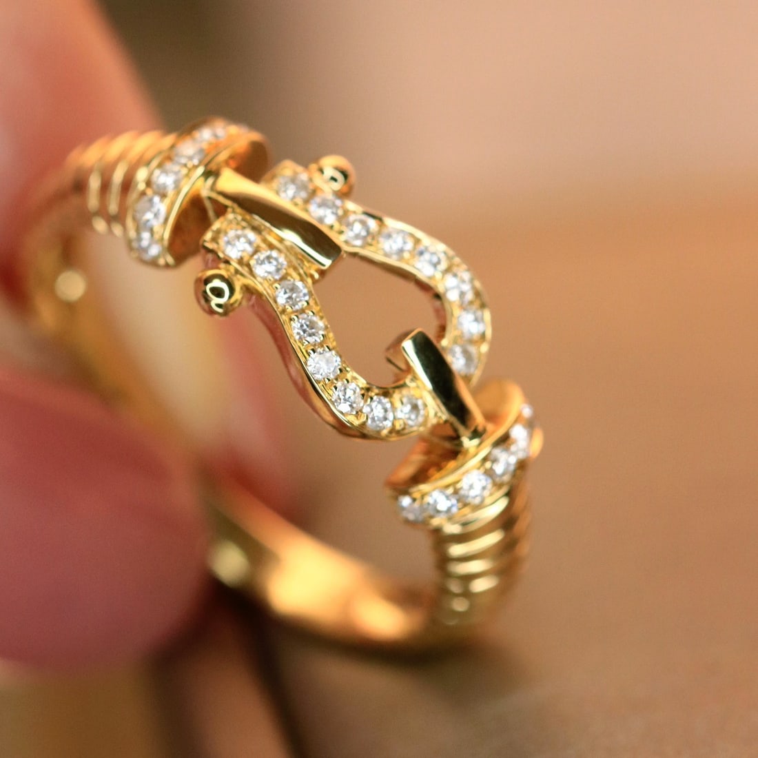 14k Gold 0.18 Ct Natural H Diamond Ring - 5