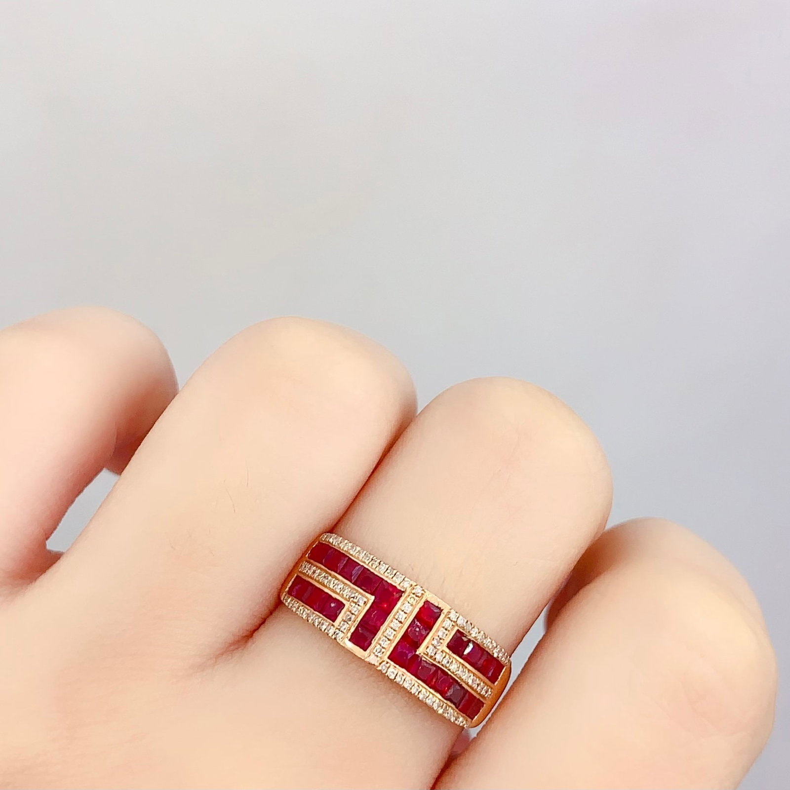 14k Gold 2.2 Ct Natural Ruby & Diamond Ring - 6