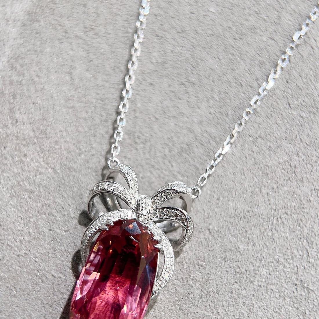 14k Gold 7.01 Ctw Natural Tourmaline & Diamond Necklace - 4