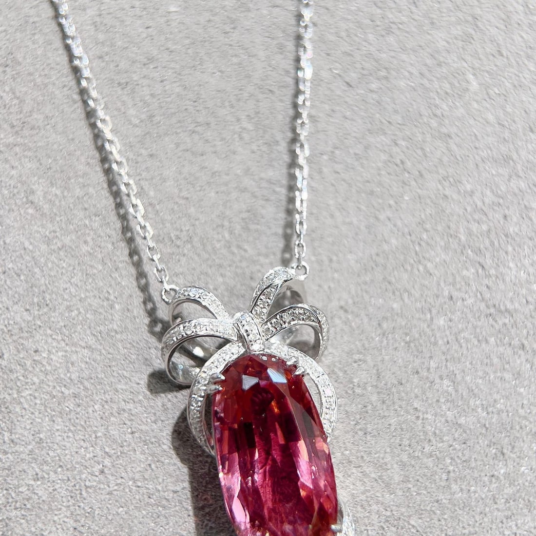 14k Gold 7.01 Ctw Natural Tourmaline & Diamond Necklace - 6