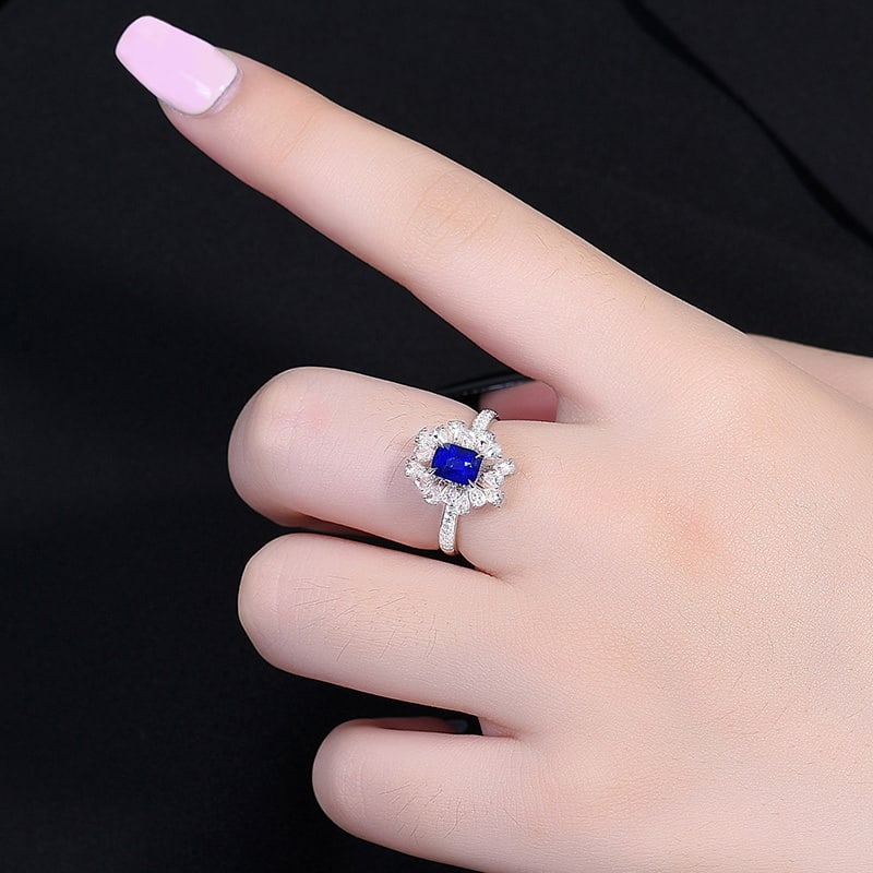 14k Gold 1.75 Ctw Natural Sapphire & Diamond Ring/pendant( Without Chain ) - 5