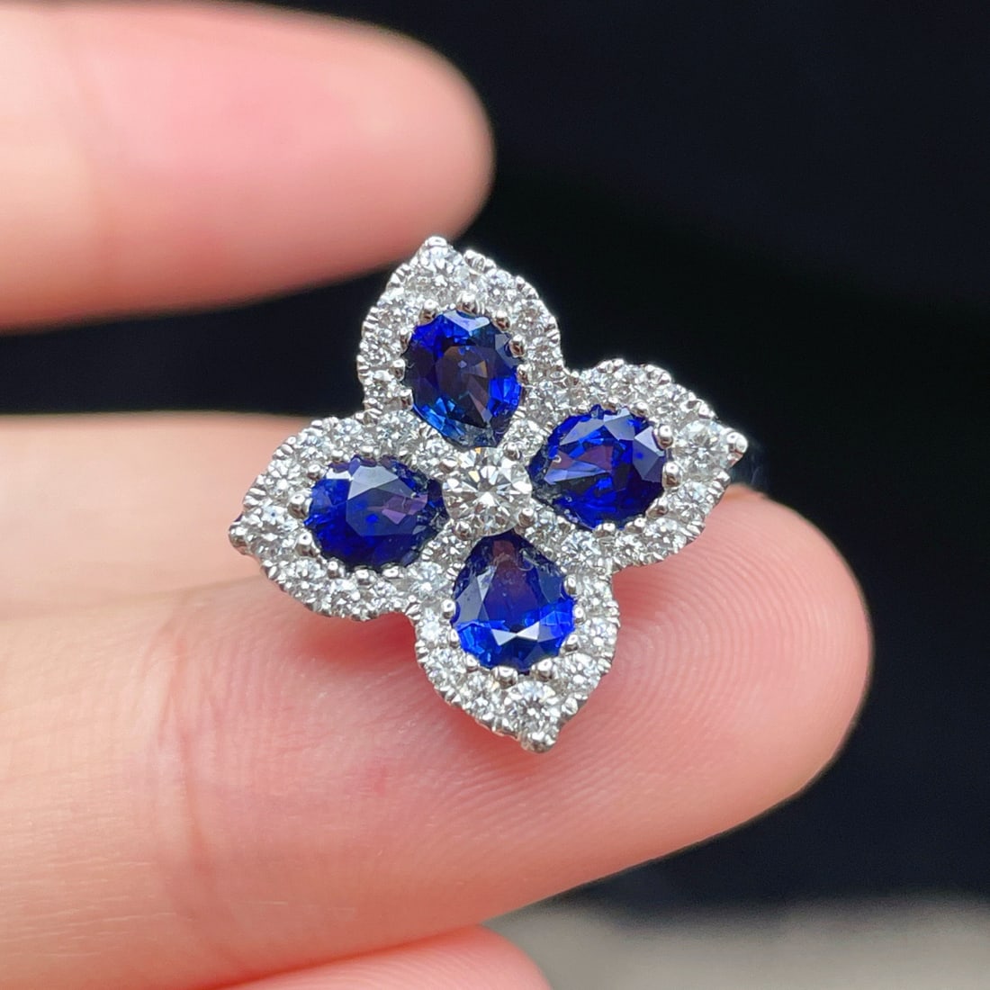 14k Gold 1.73 Ctw Natural Sapphire & Diamond Ring - 2