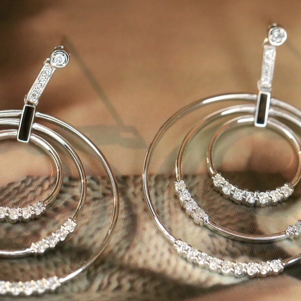 14k Gold 0.62 Ct Natural H Diamond Earrings - 5