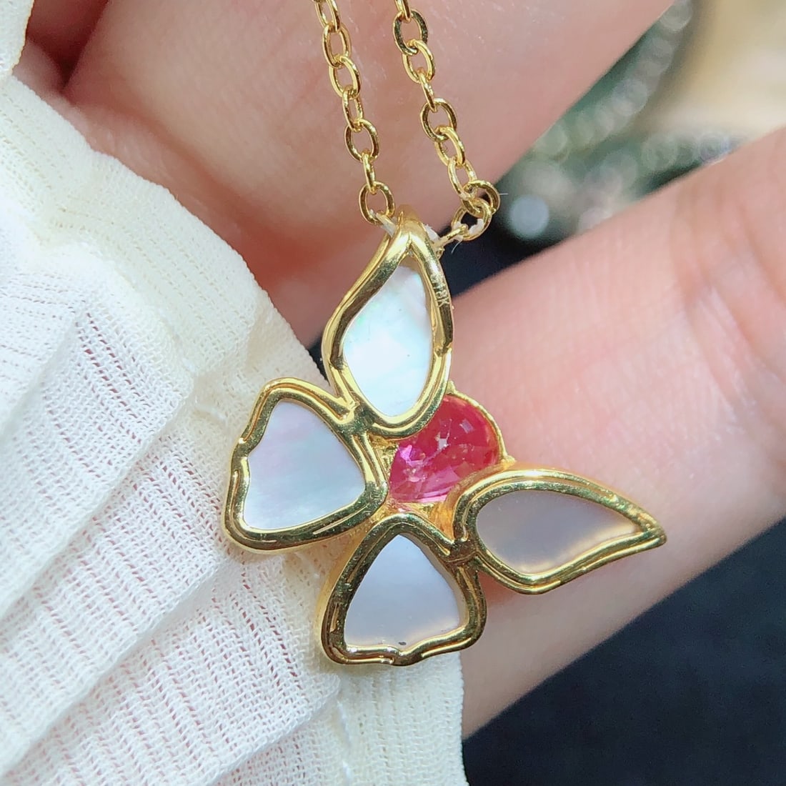 14k Gold 0.63 Ct Natural Padparadscha Sapphire & Diamond Pendant( Without Chain ) - 4