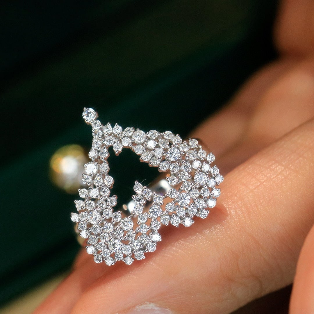 14k Gold 0.76 Ct Natural H Diamond Ring - 2