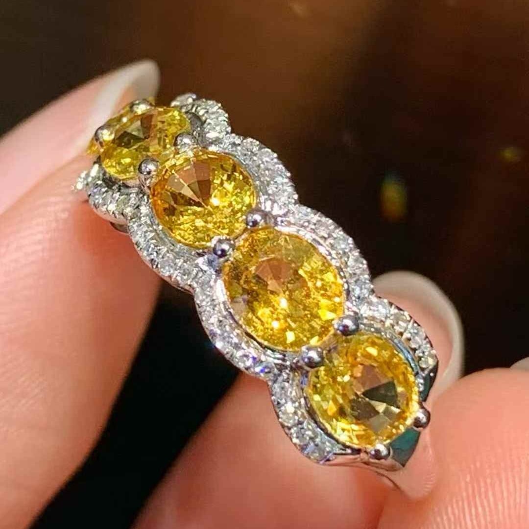 14k Gold 2.2 Ct Natural Sapphire & Diamond Ring - 2