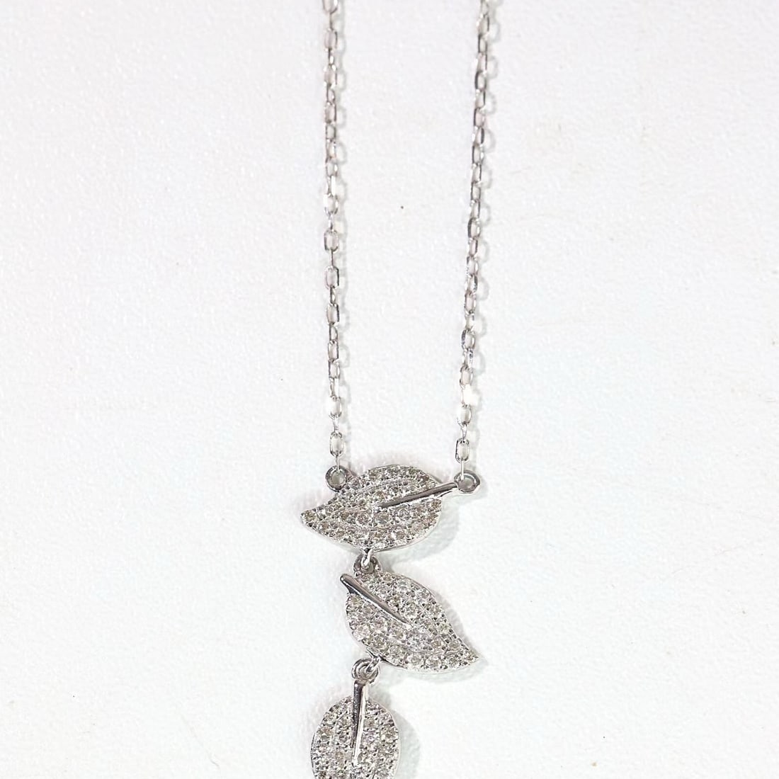 14k Gold 0.2 Ct Natural H Diamond Necklace - 7