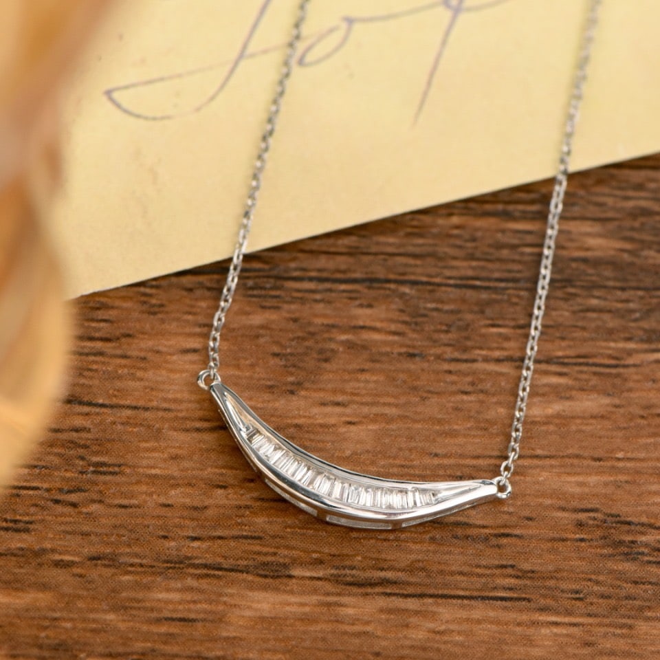 14k Gold 0.35 Ct Natural H Diamond Necklace - 3