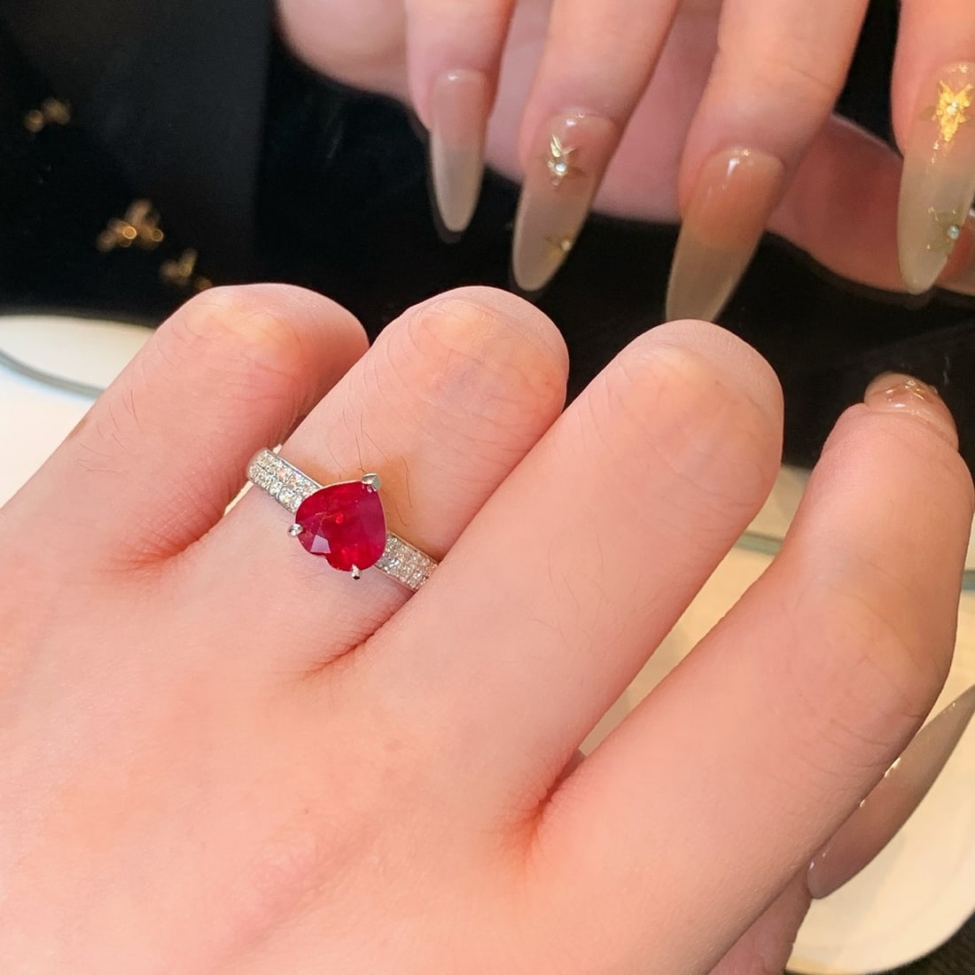 14k Gold 2.31 Ctw Natural Ruby & Diamond Ring - 4