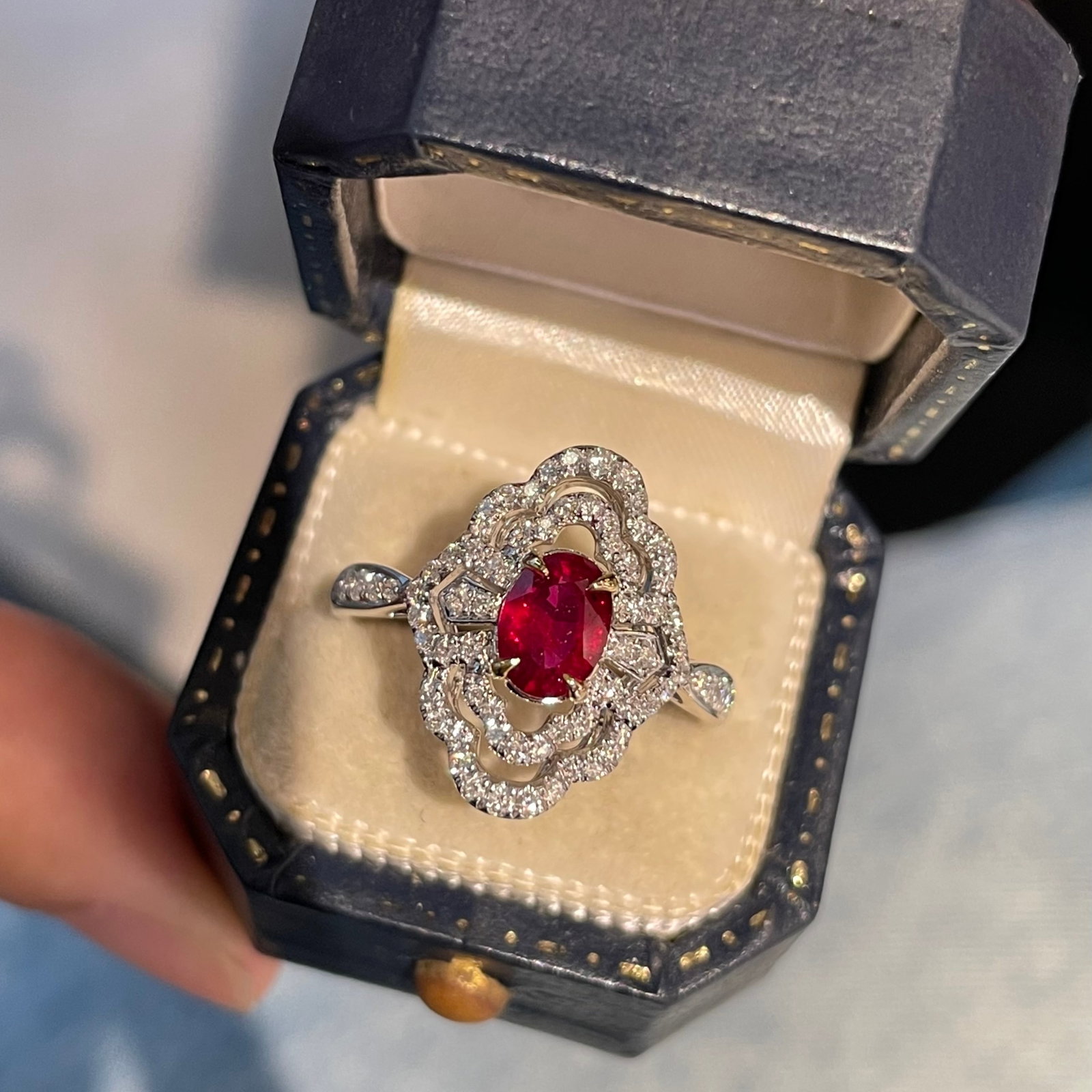 14k Gold 0.78 Ct Natural Ruby & Diamond Ring/pendant( Without Chain ) - 5