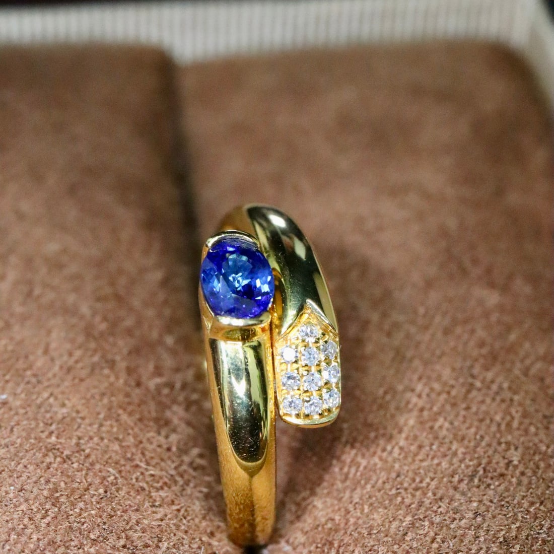 14k Gold 0.50 Ctw Natural Sapphire & Diamond Ring - 3