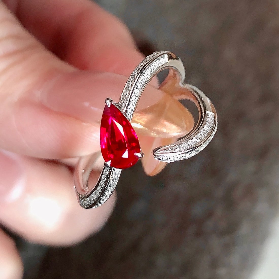 14k Gold 0.76 Ctw Natural Ruby & Diamond Ring - 3