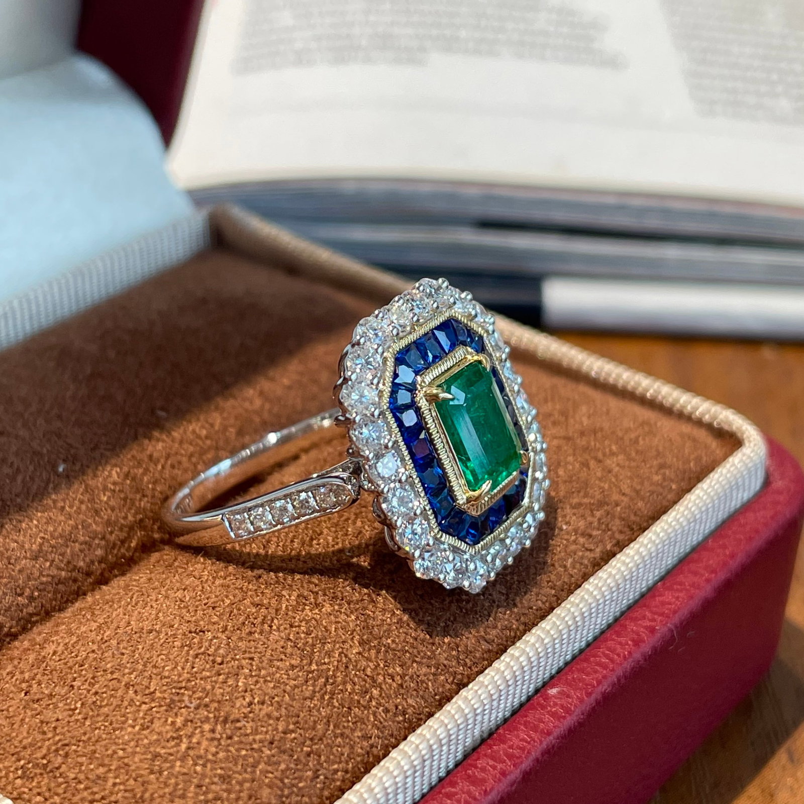 14k Gold 2.03 Ctw Vivid Green Natural Emerald & Diamond Ring/pendant( Without Chain ) - 5