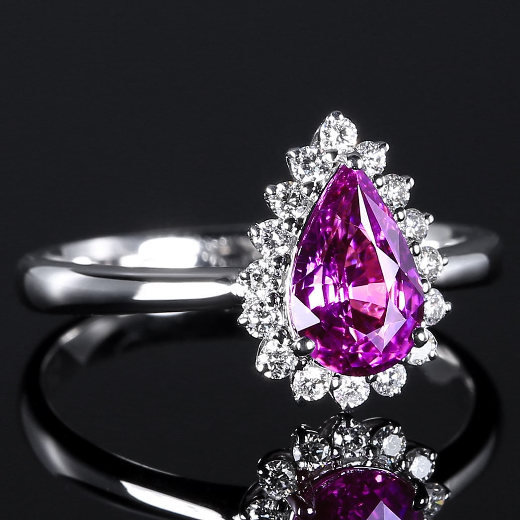14k Gold 1.44 Ctw Natural Sapphire & Diamond Ring - 3