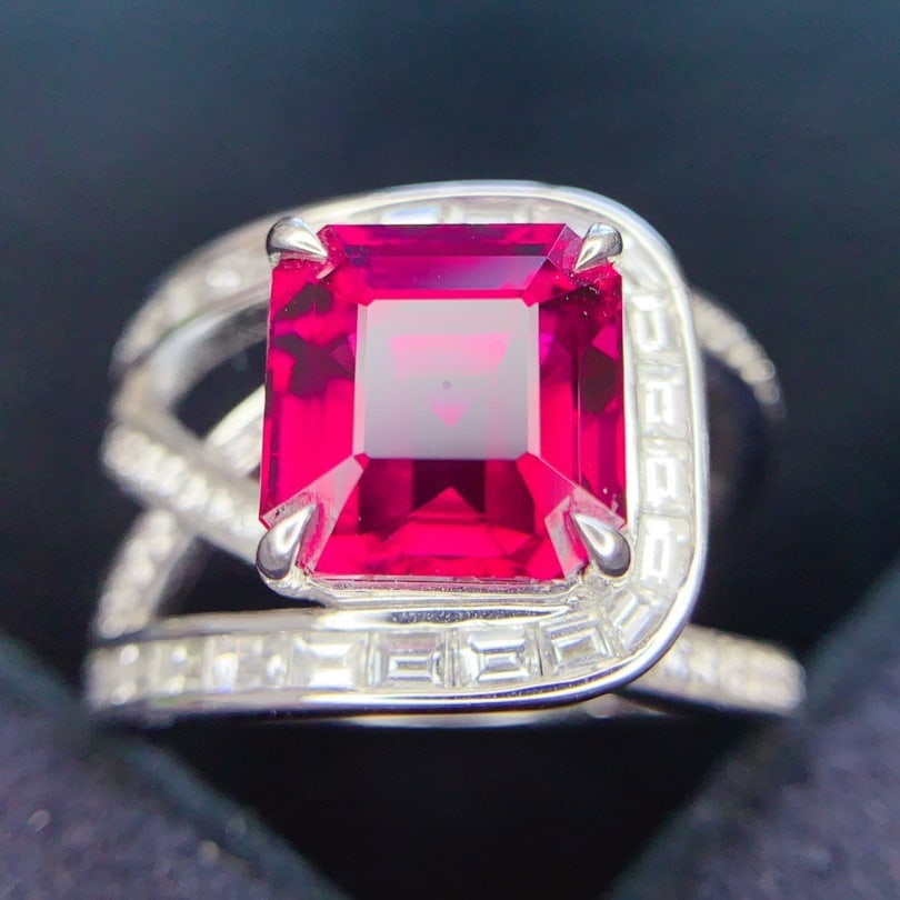 14k Gold 5.19 Ctw Natural Tourmaline & Diamond Ring - 5