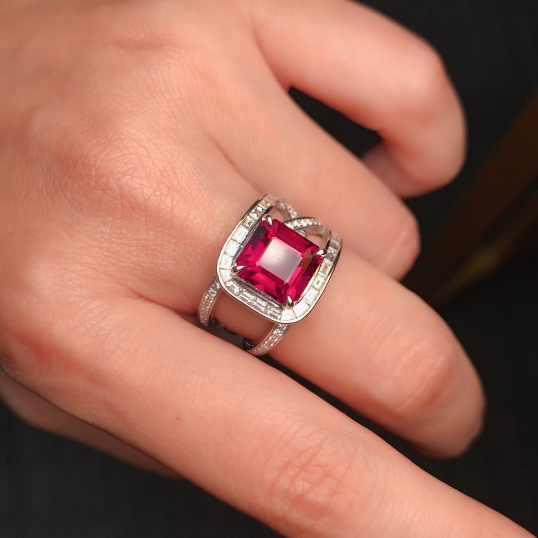 14k Gold 5.19 Ctw Natural Tourmaline & Diamond Ring - 6