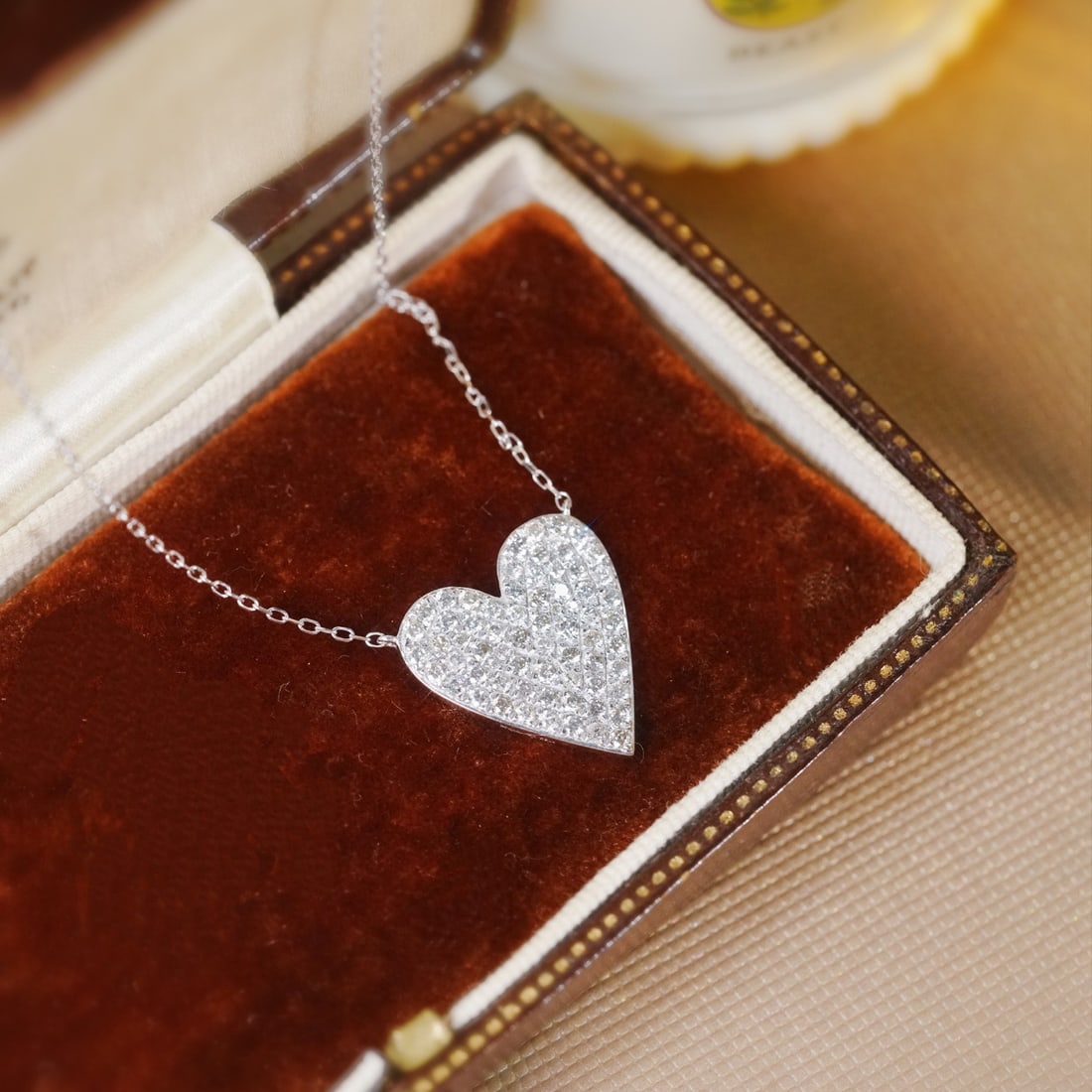14k Gold 0.68 Ct Natural H Diamond Necklace - 2