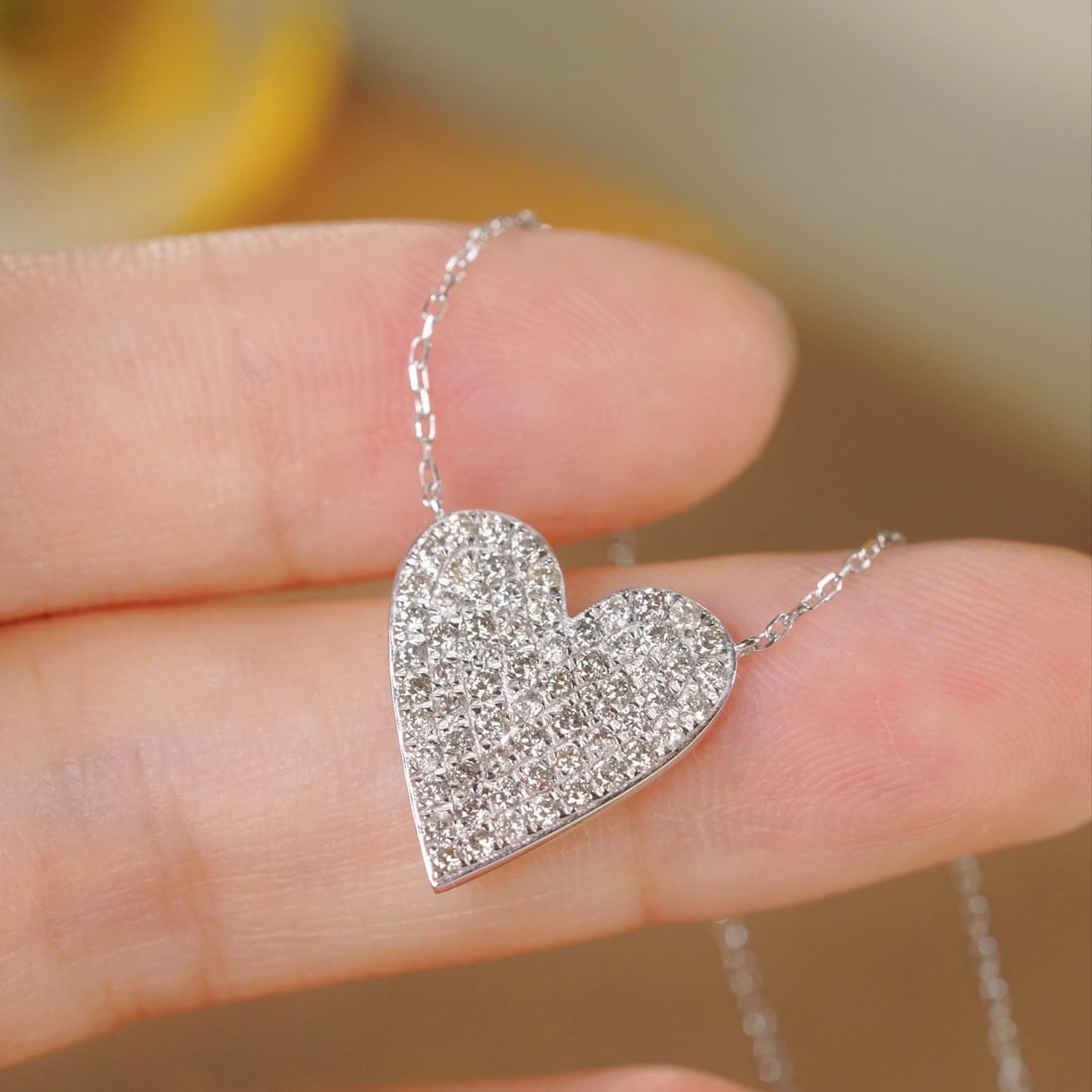 14k Gold 0.68 Ct Natural H Diamond Necklace - 6