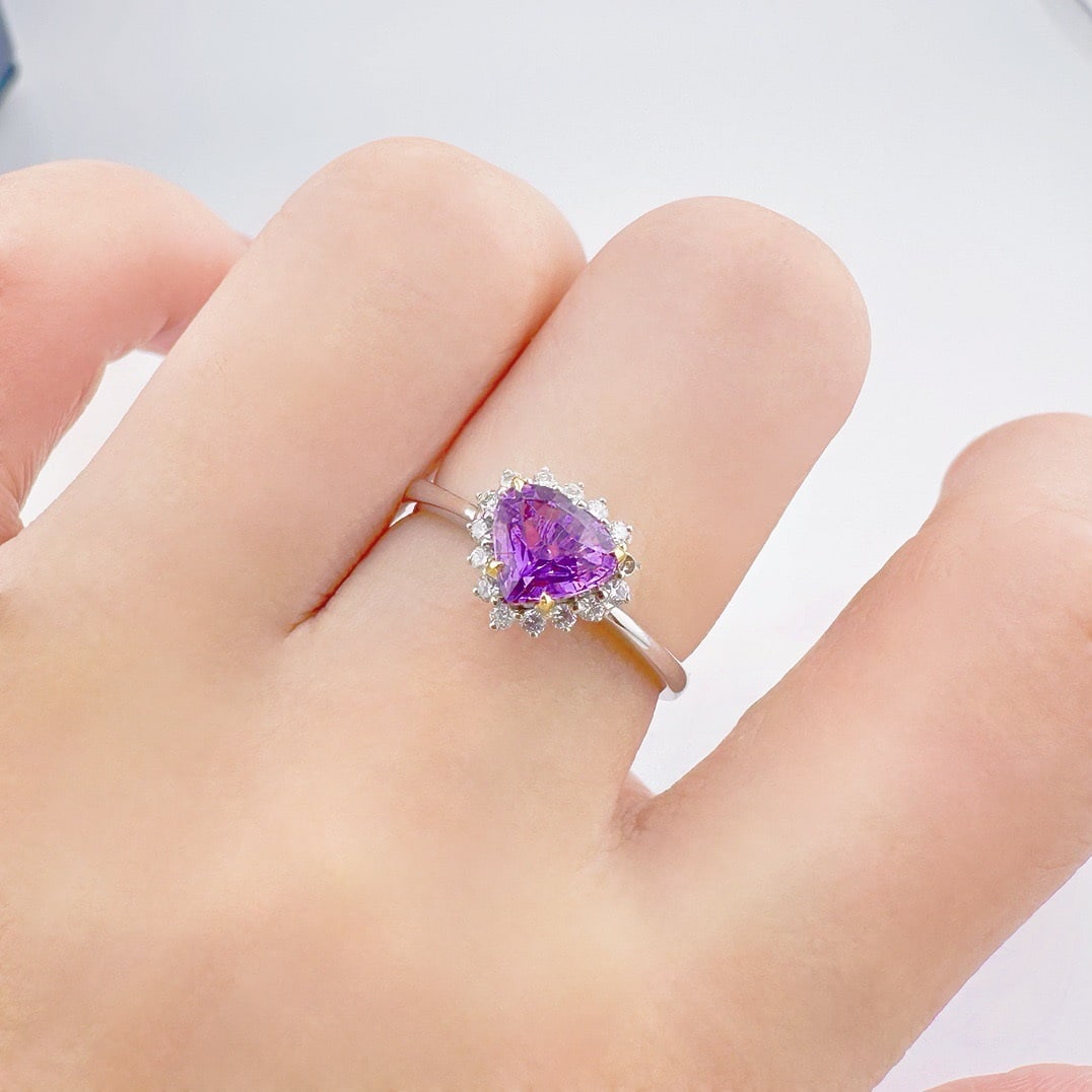 14k Gold 1.13 Ctw Natural Sapphire & Diamond Ring - 3