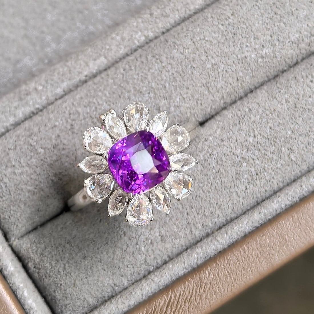 14k Gold 2.43 Ctw Natural Sapphire & Diamond Ring/pendant( Without Chain ) - 2