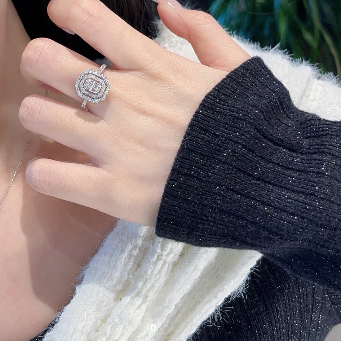 14k Gold 0.52 Ct Natural H Diamond Ring - 5