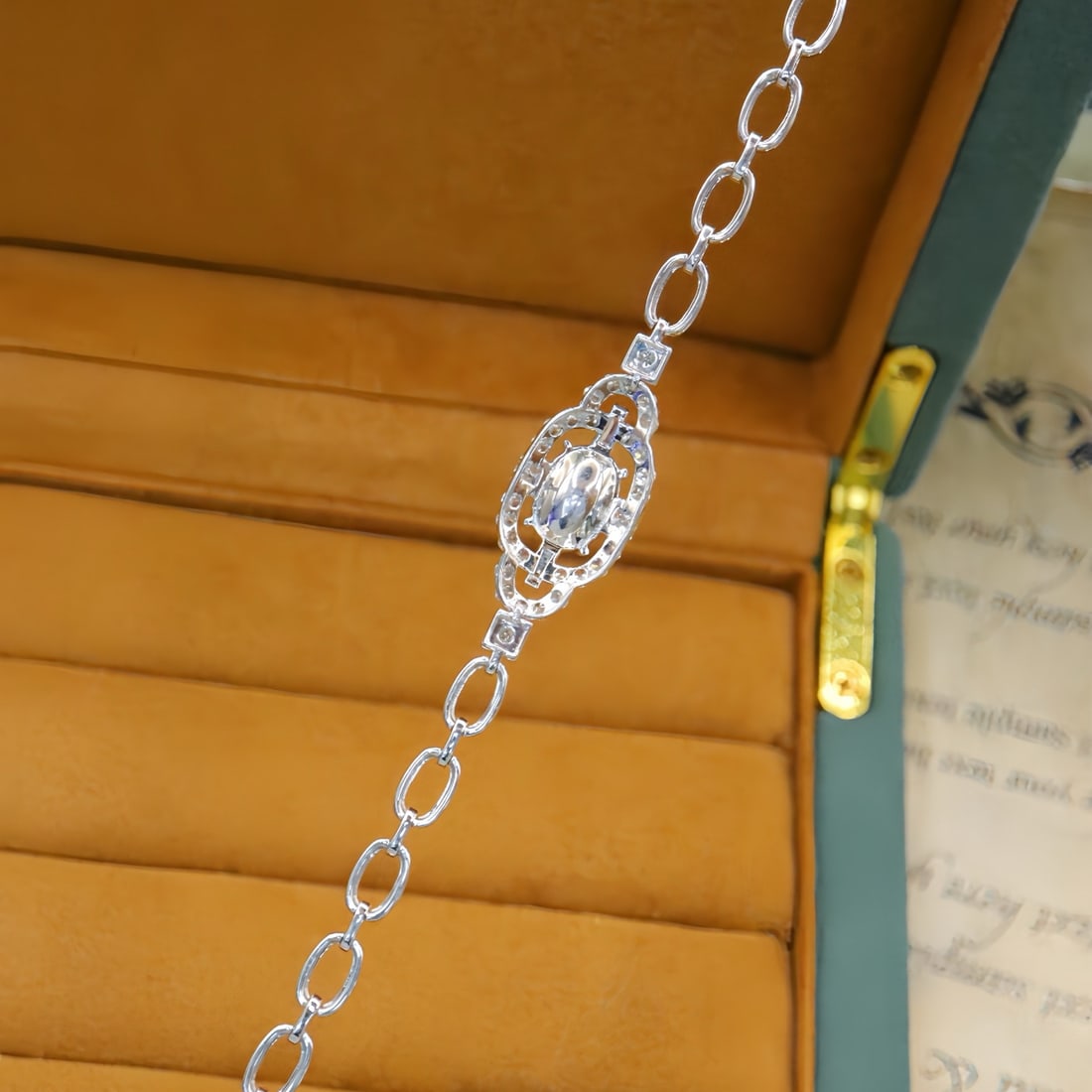 14k Gold 2.90 Ctw Natural Sapphire & Diamond Bracelet - 4