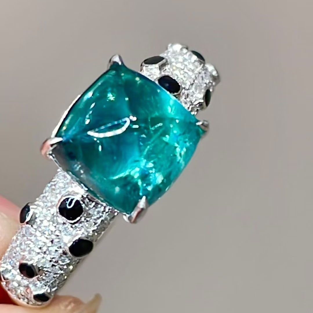 14k Gold 3.25 Ctw Natural Tourmaline & Diamond Ring - 3