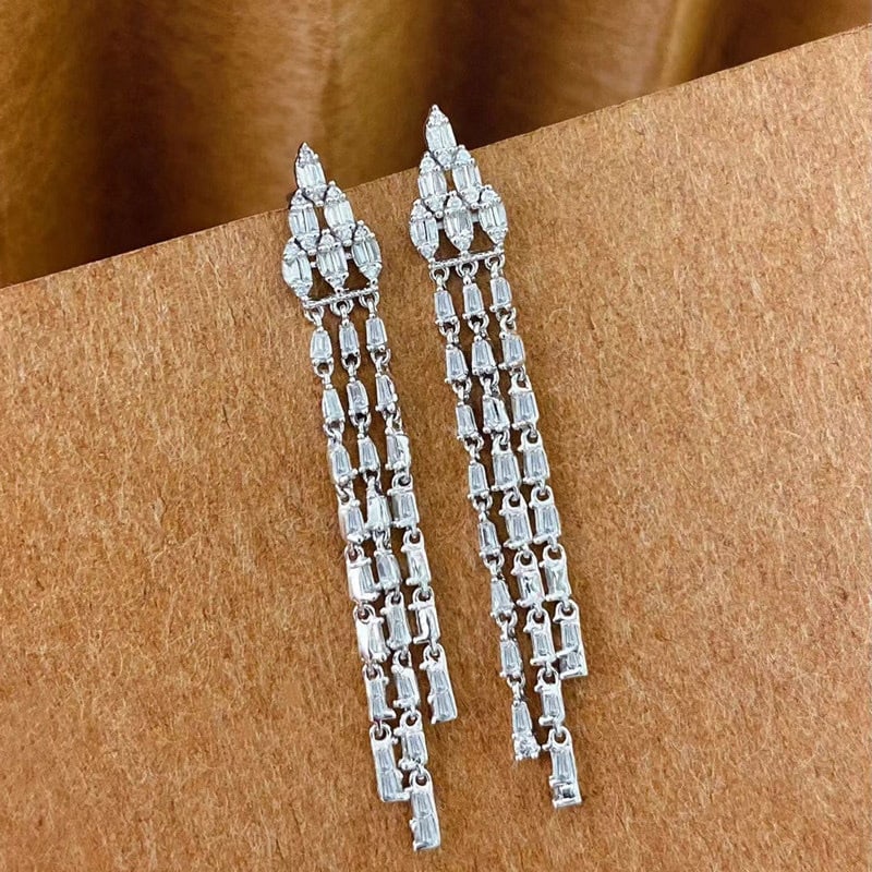 14k Gold 0.5 Ct Natural H Diamond Earrings - 6